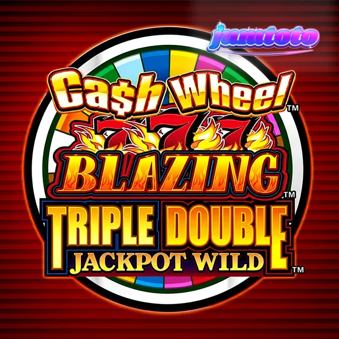 Tampilan visual mesin slot Cash Wheel Blazing 777 Triple Double Jackpot Wild